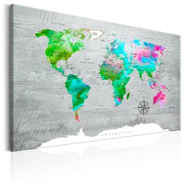 Πίνακας - World Map: Green Paradise