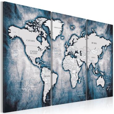 Πίνακας - World Map: Ink Triptych