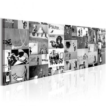 Canvas Print - Banksy: Graffiti Collage II