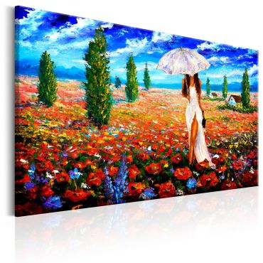 Canvas Print - Woman with Umbrella