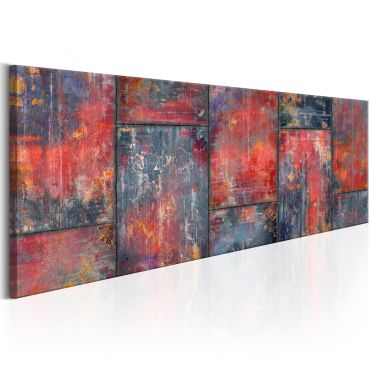 Canvas Print - Metal Mosaic: Red