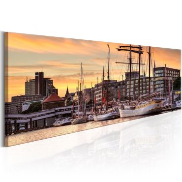 Canvas Print - Port in Hamburg