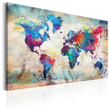Πίνακας - World Map: Colourful Madness