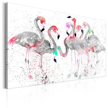 Canvas Print - Flamingoes Dance