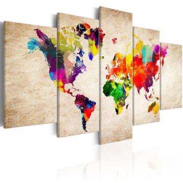 Canvas Print - World Map: Abstract Fantasy