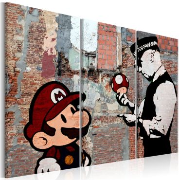 Canvas Print - Banksy: Warning