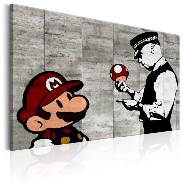 Canvas Print - Banksy on Concrete