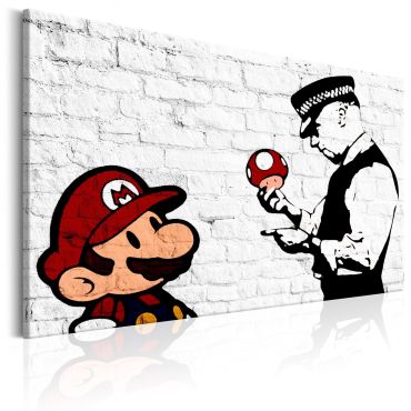 Canvas Print - Banksy on Brick