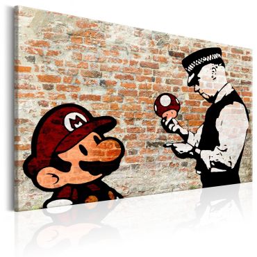 Canvas Print - Banksy: Police Caution