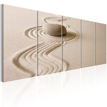 Canvas Print - Zen: Sand and Stone 225x90