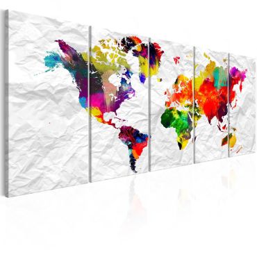 Canvas Print - World on Paper