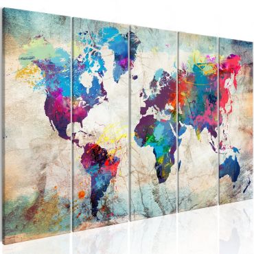 Πίνακας - World Map: Cracked Wall