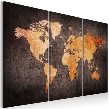 Canvas Print - Chestnut World Map