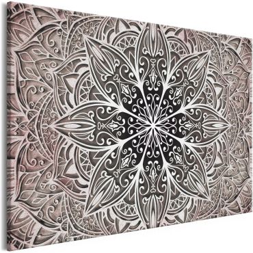 Canvas Print - Oriental Flowers (1 Part) Narrow Pink