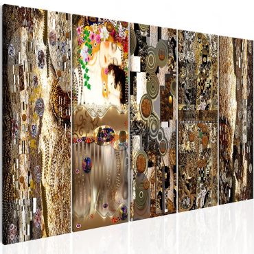 Canvas Print - Mom with Child (5 Parts) Narrow