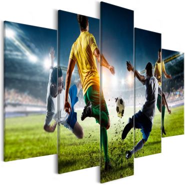 Canvas Print - Decisive Tackle (5 Parts) Wide