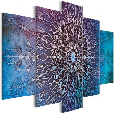 Canvas Print - Center (5 Parts) Wide Blue