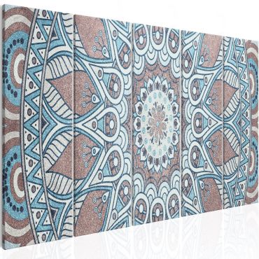 Canvas Print - Oriental Circle (5 Parts) Narrow