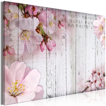 Canvas Print - Flowers on Boards (1 Part) Wide