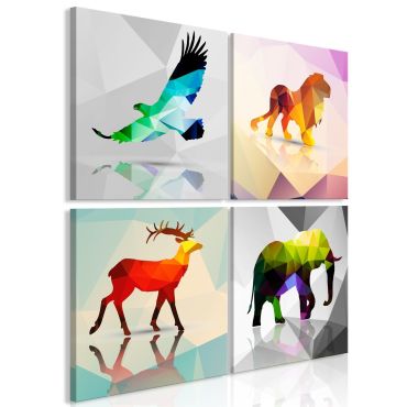 Πίνακας - Colourful Animals (4 Parts)