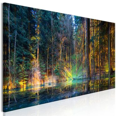 Canvas Print - Pond in the Forest (1 Part) Narrow