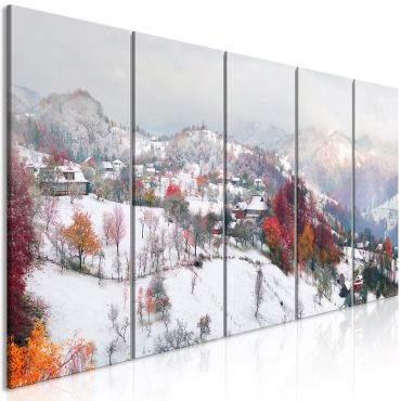 Canvas Print - First Snow (5 Parts) Narrow