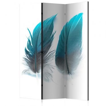 Διαχωριστικό με 3 τμήματα - Blue Feathers [Room Dividers] 135x172