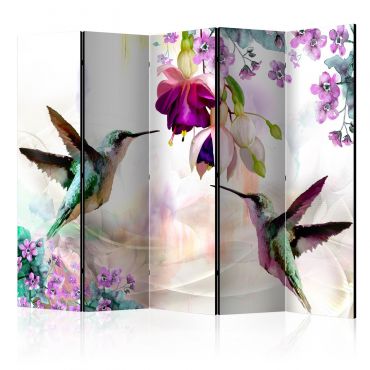 Διαχωριστικό με 5 τμήματα - Hummingbirds and Flowers II [Room Dividers] 225x172