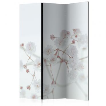 Διαχωριστικό με 3 τμήματα - White Flowers [Room Dividers] 135x172