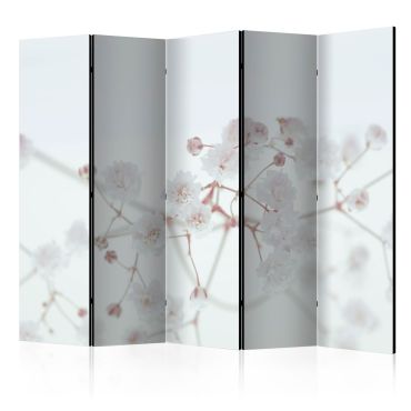 Διαχωριστικό με 5 τμήματα - White Flowers II [Room Dividers] 225x172