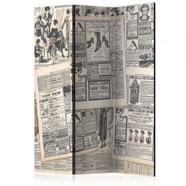Διαχωριστικό με 3 τμήματα - Vintage Newspapers [Room Dividers] 135x172