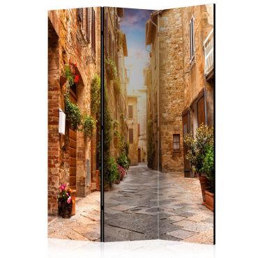 Διαχωριστικό με 3 τμήματα - Colourful Street in Tuscany [Room Dividers] 135x172