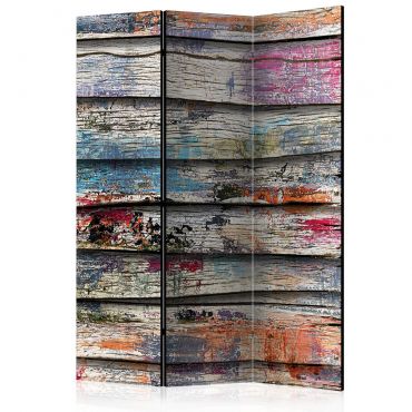 Διαχωριστικό με 3 τμήματα - Colourful Wood [Room Dividers] 135x172