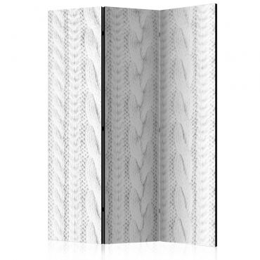 Διαχωριστικό με 3 τμήματα - White Knit [Room Dividers] 135x172