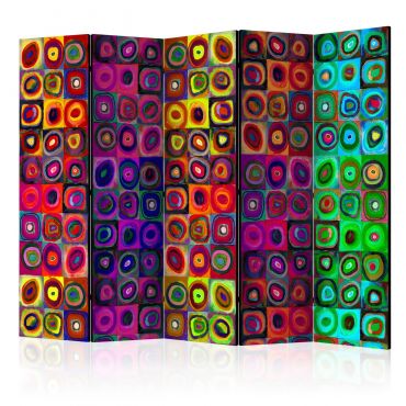 Διαχωριστικό με 5 τμήματα - Colorful Abstract Art II [Room Dividers] 225x172