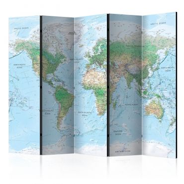 Διαχωριστικό με 5 τμήματα - World Map [Room Dividers] 225x172