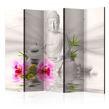 Διαχωριστικό με 5 τμήματα - Buddha and Orchids II [Room Dividers] 225x172