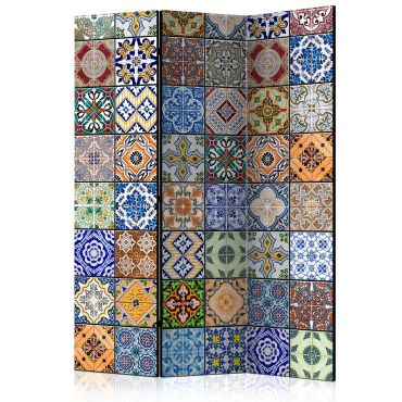 Διαχωριστικό με 3 τμήματα - Colorful Mosaic [Room Dividers] 135x172