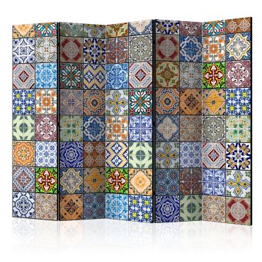 Διαχωριστικό με 5 τμήματα - Colorful Mosaic II [Room Dividers] 225x172