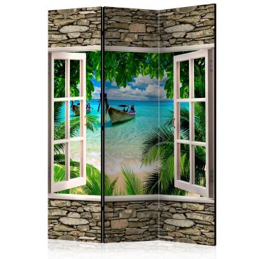 Διαχωριστικό με 3 τμήματα - Tropical Beach [Room Dividers] 135x172