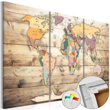 Decorative Pinboard - Map of Dreams [Cork Map]