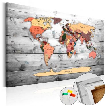 Decorative Pinboard - Direction World [Cork Map]