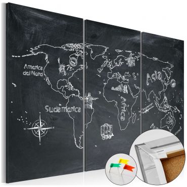 Decorative Pinboard - Geography lesson [Cork Map]