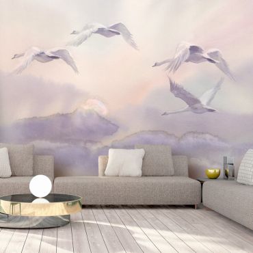 Φωτοταπετσαρία - Flying Swans