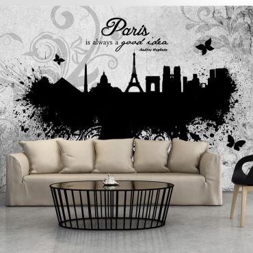 Φωτοταπετσαρία - Paris is always a good idea - black and white