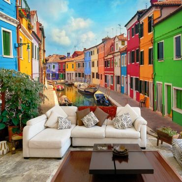 Wallpaper -  Colorful Canal in Burano