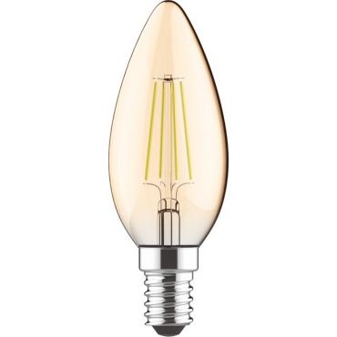 Λαμπτήρας LED Filament E14 Candle 5W 2700K Dimmable Step Amber