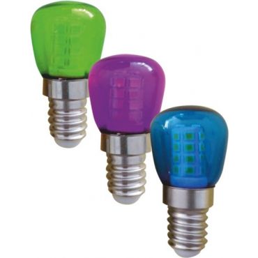 Λαμπτήρας LED E14 Mini 1W Multicolor 3τμχ