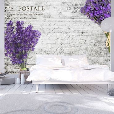 Αυτοκόλλητη φωτοταπετσαρία - Lavender postcard