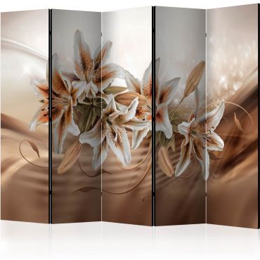 Διαχωριστικό με 5 τμήματα - Chocolate Lilies II [Room Dividers]